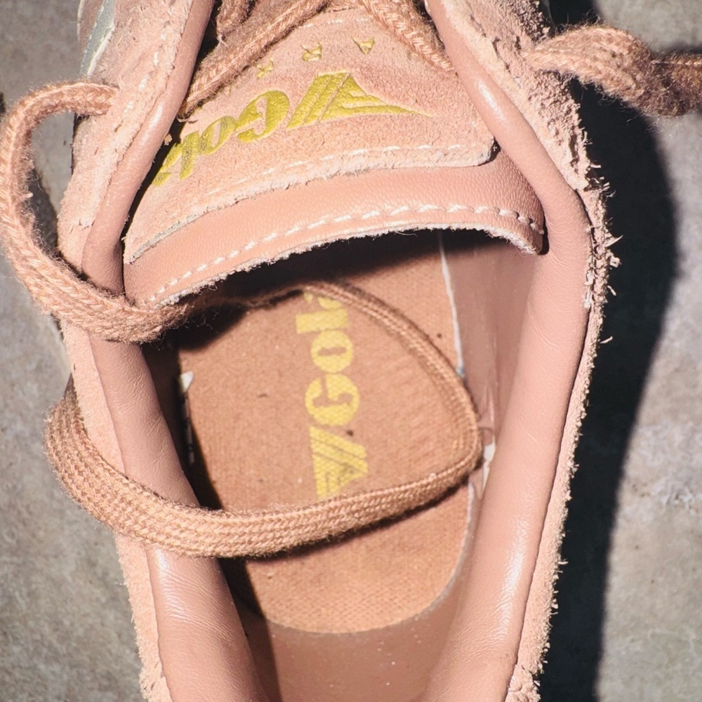Gola Classics Harrier Suede Vintage Style Sneakers Womens Dusty Rose Pink Shoes - Picture 6 of 8
